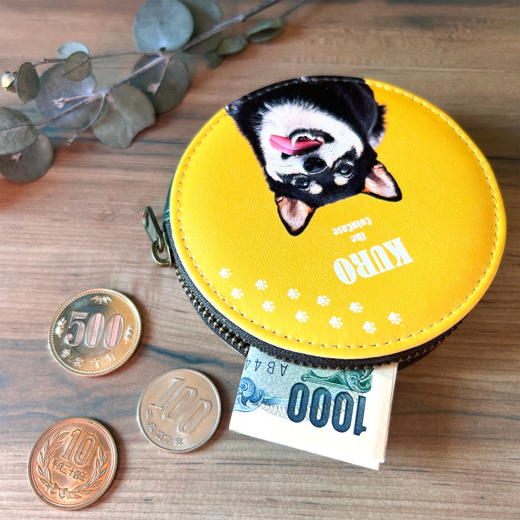 お好きな写真で!オリジナルうちの子まんまるコインケース 小銭入れ 財布 メンズ コインケース 猫 犬 うさぎ