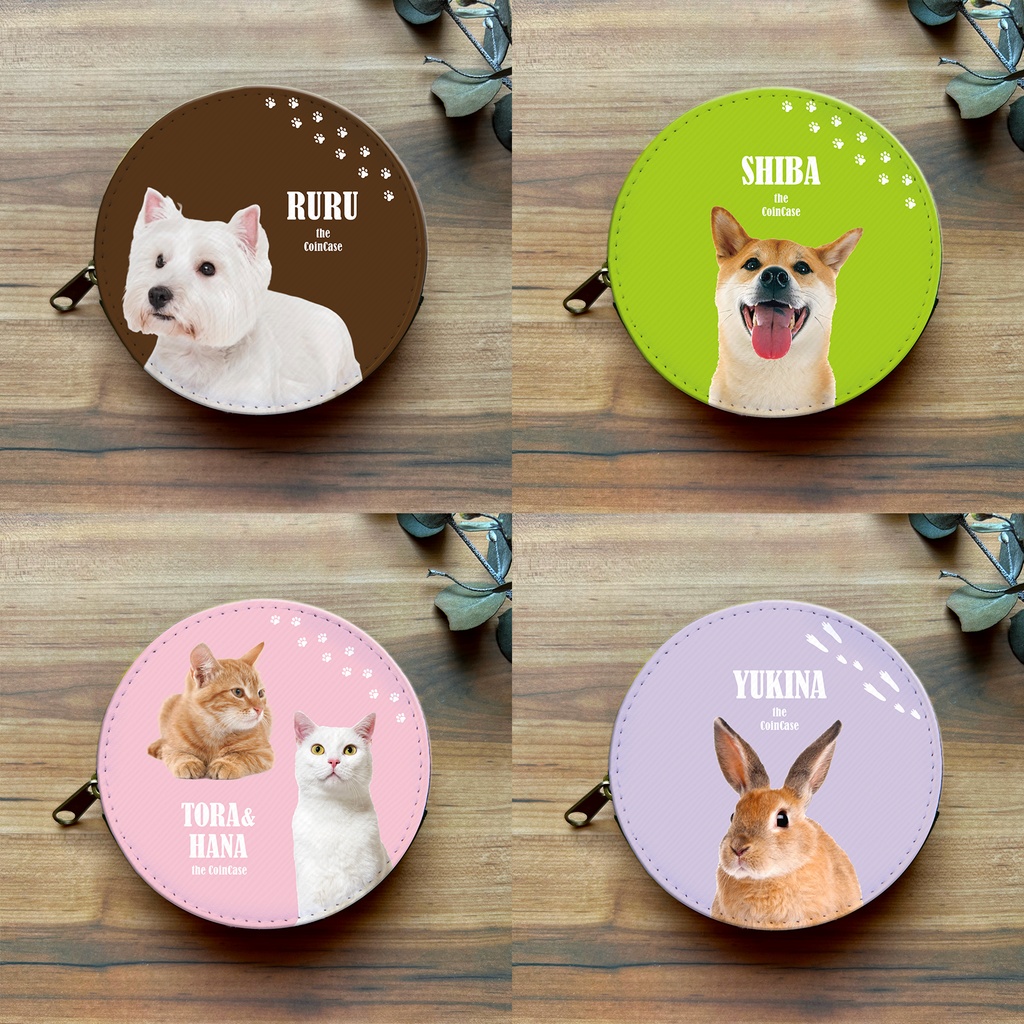 お好きな写真で!オリジナルうちの子まんまるコインケース 小銭入れ 財布 メンズ コインケース 猫 犬 うさぎ