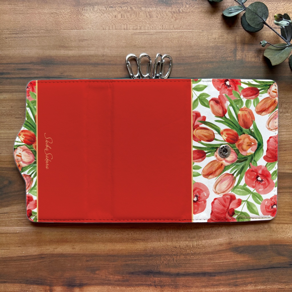 チューリップのキーケース(レッド) 花 春 チューリップ キーケース