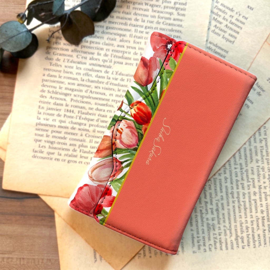 チューリップのキーケース(コーラルピンク) 花 春 チューリップ キーケース
