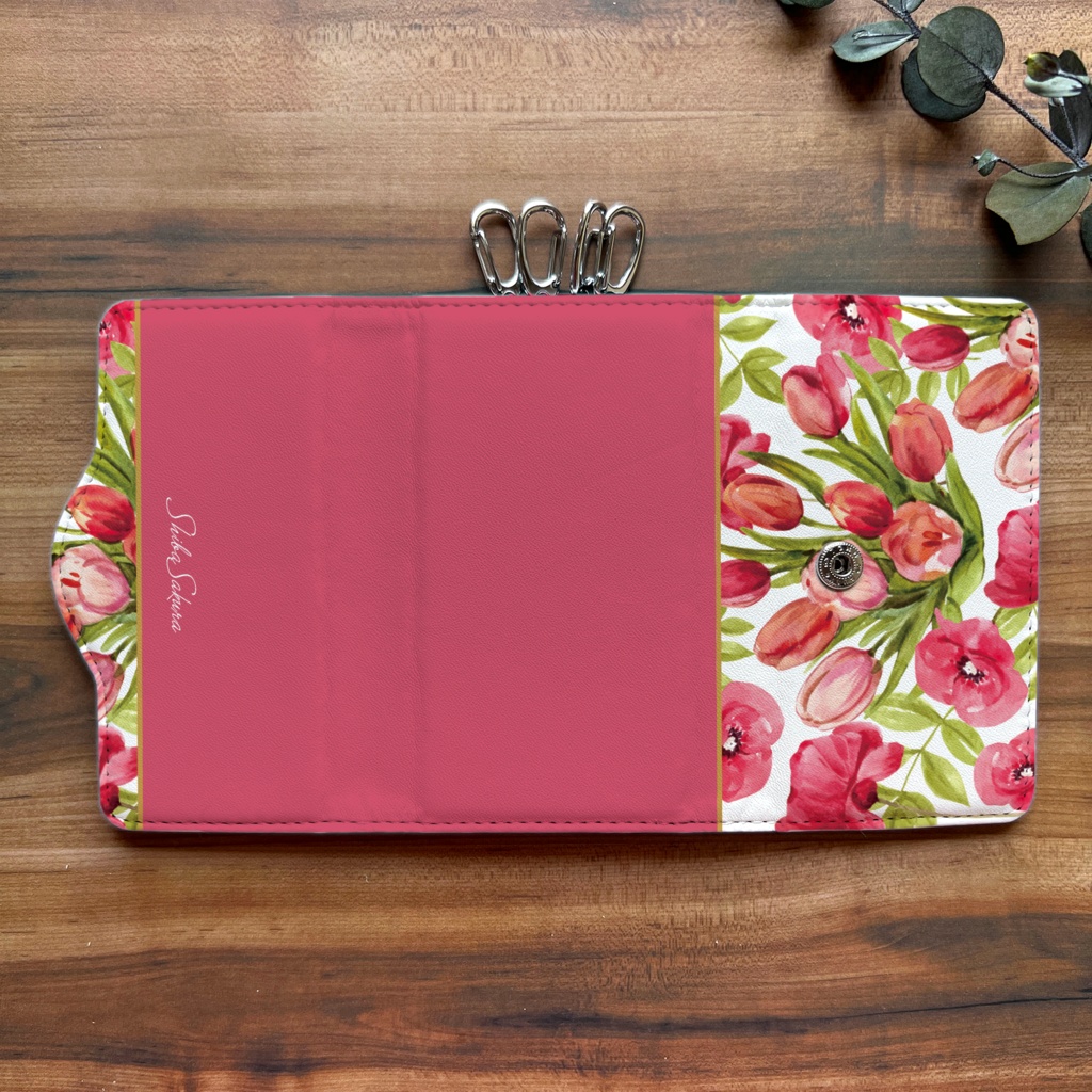 チューリップのキーケース(フューシャピンク) 花 春 チューリップ キーケース