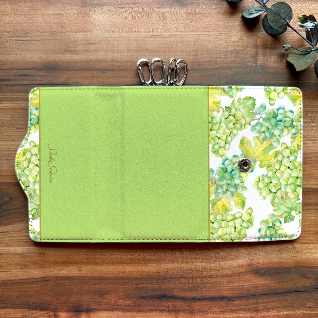 ぶどうのキーケース(シャインマスカット) ぶどう グレープ 紫 フルーツ キーケース