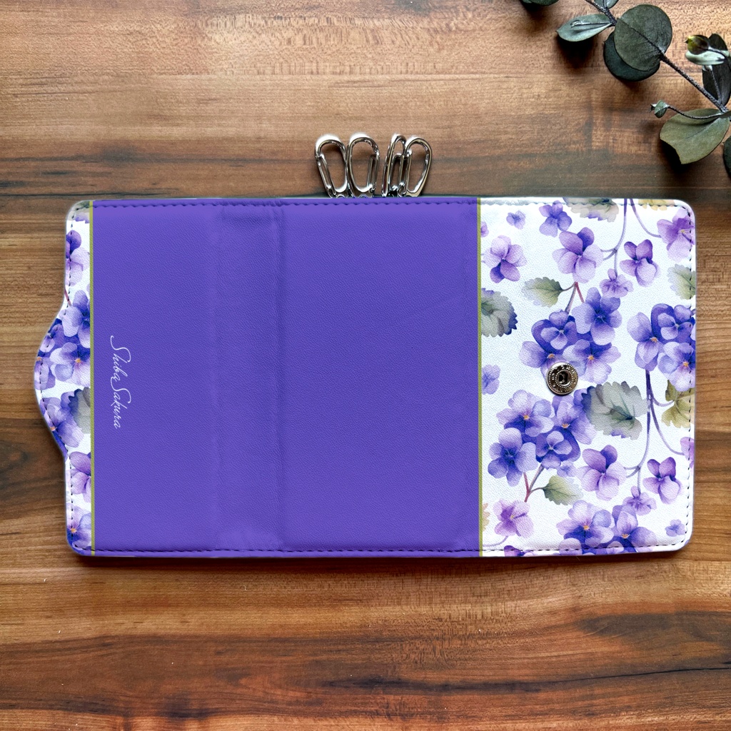 春のスミレのキーケース(菫色) 花 キーケース すみれ 春