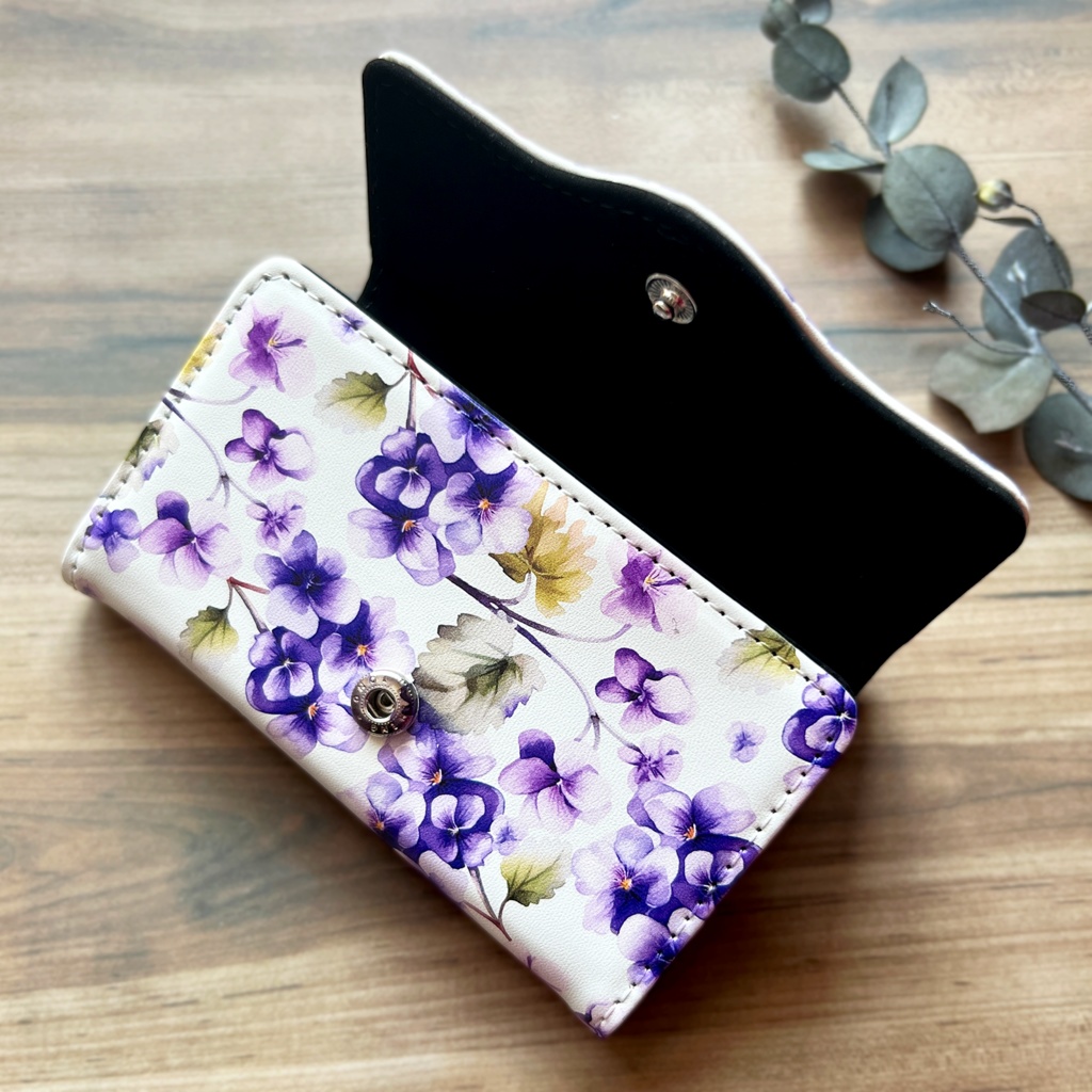 春のスミレのキーケース(淡紫) 花 キーケース すみれ 春