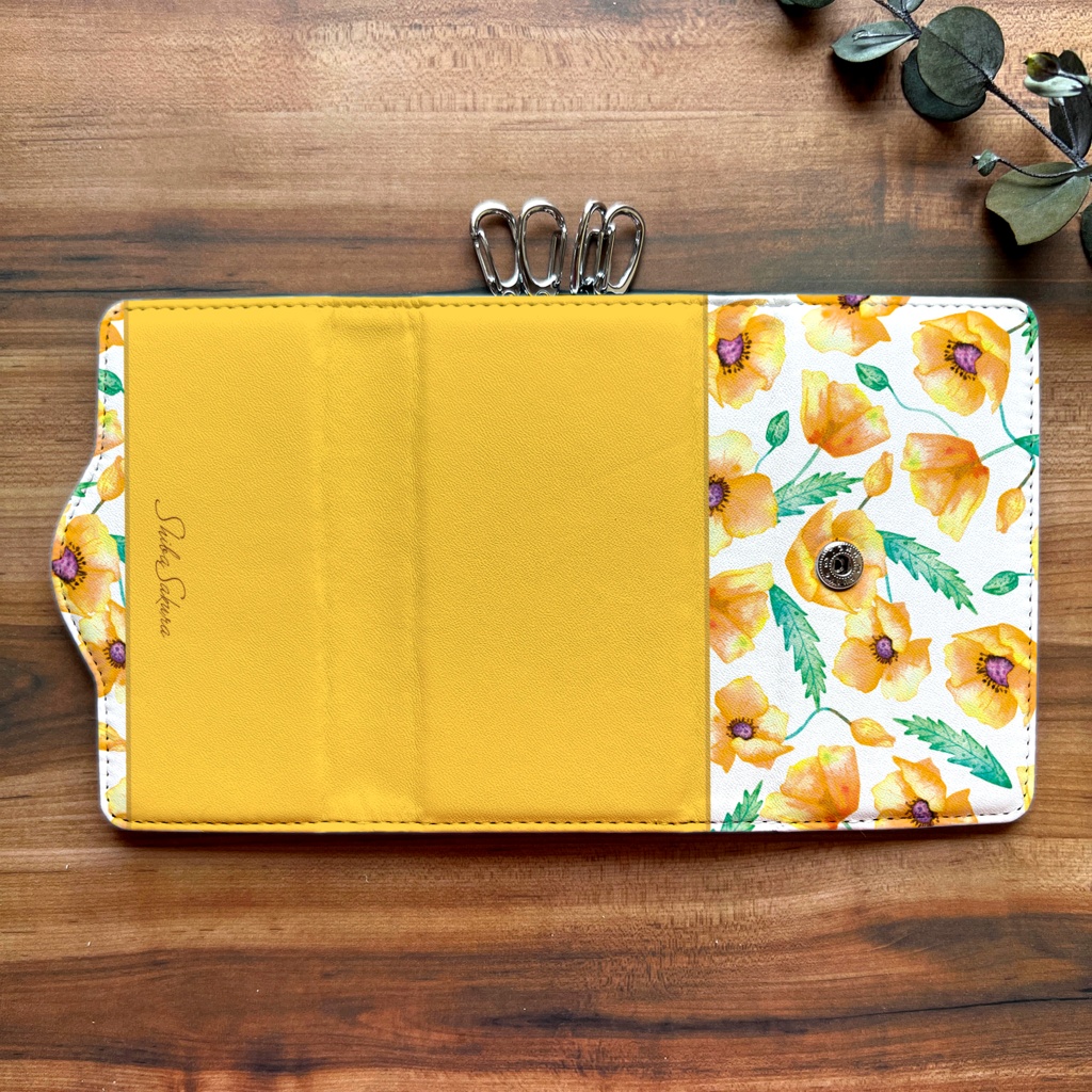 ポピーのキーケース(黄色) 花 キーケース ポピー 春