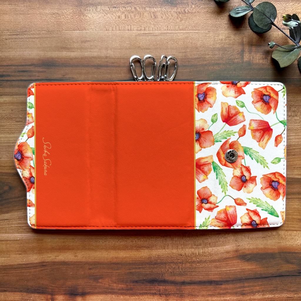 ポピーのキーケース(赤) 花 キーケース ポピー 春