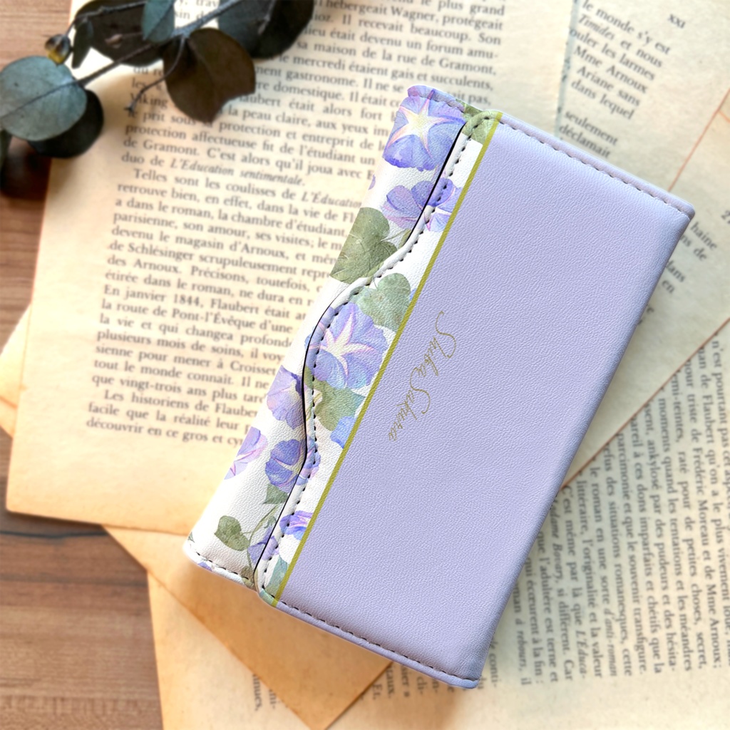 夏の朝顔のキーケース(薄紫) 花 キーケース アサガオ 夏 紫