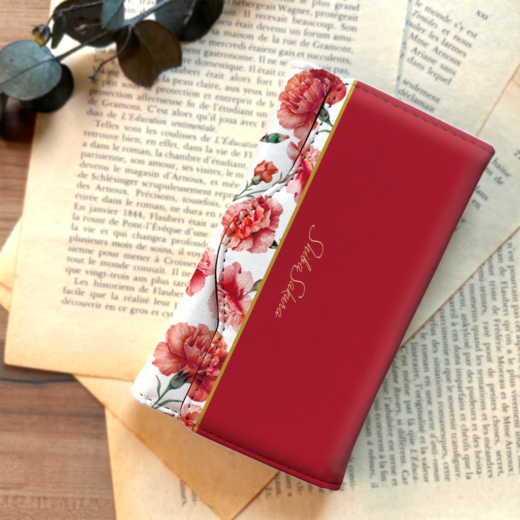 カーネーションのキーケース(赤) 花 キーケース 母の日 カーネーション 春