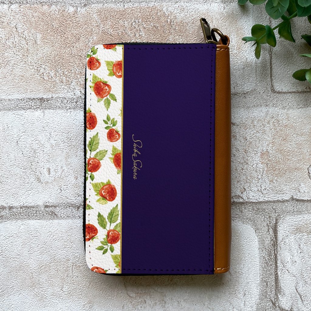 ワイルドストロベリーのコインケース(ネイビー) いちご ストロベリー コインケース