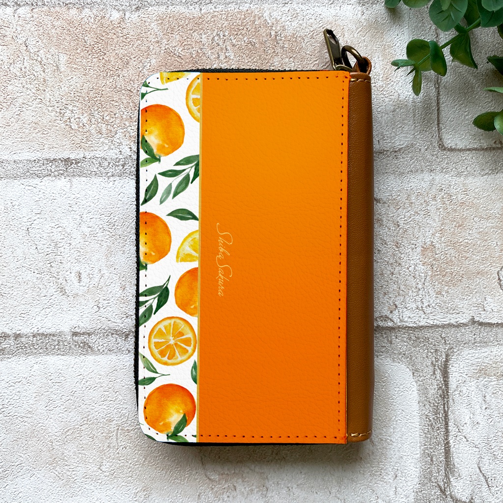 ブラッドオレンジのコインケース オレンジ みかん 財布 名入れ プチギフト 記念日 コインケース