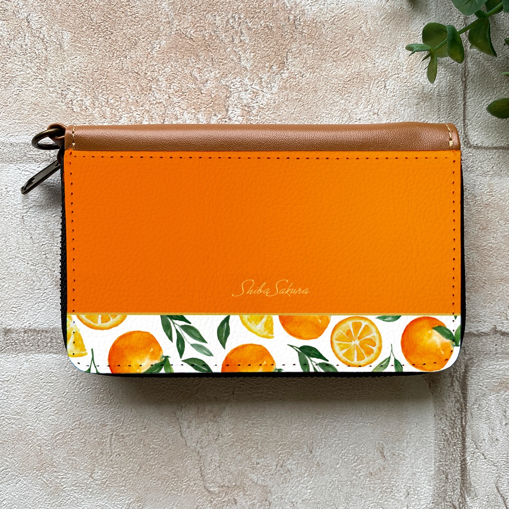 ブラッドオレンジのコインケース オレンジ みかん 財布 名入れ プチギフト 記念日 コインケース