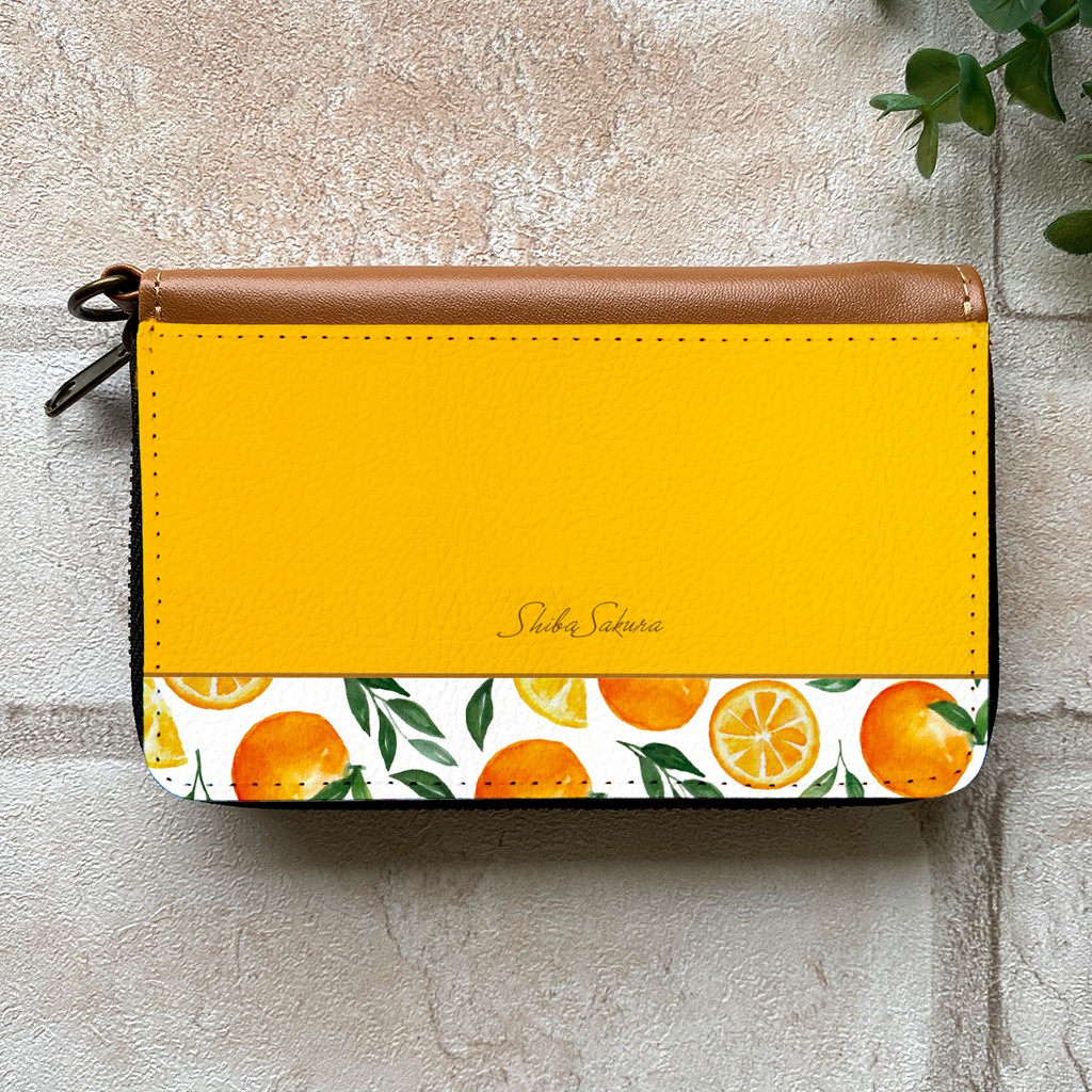 ネーブルオレンジのコインケース オレンジ みかん 財布 名入れ プチギフト 記念日 コインケース
