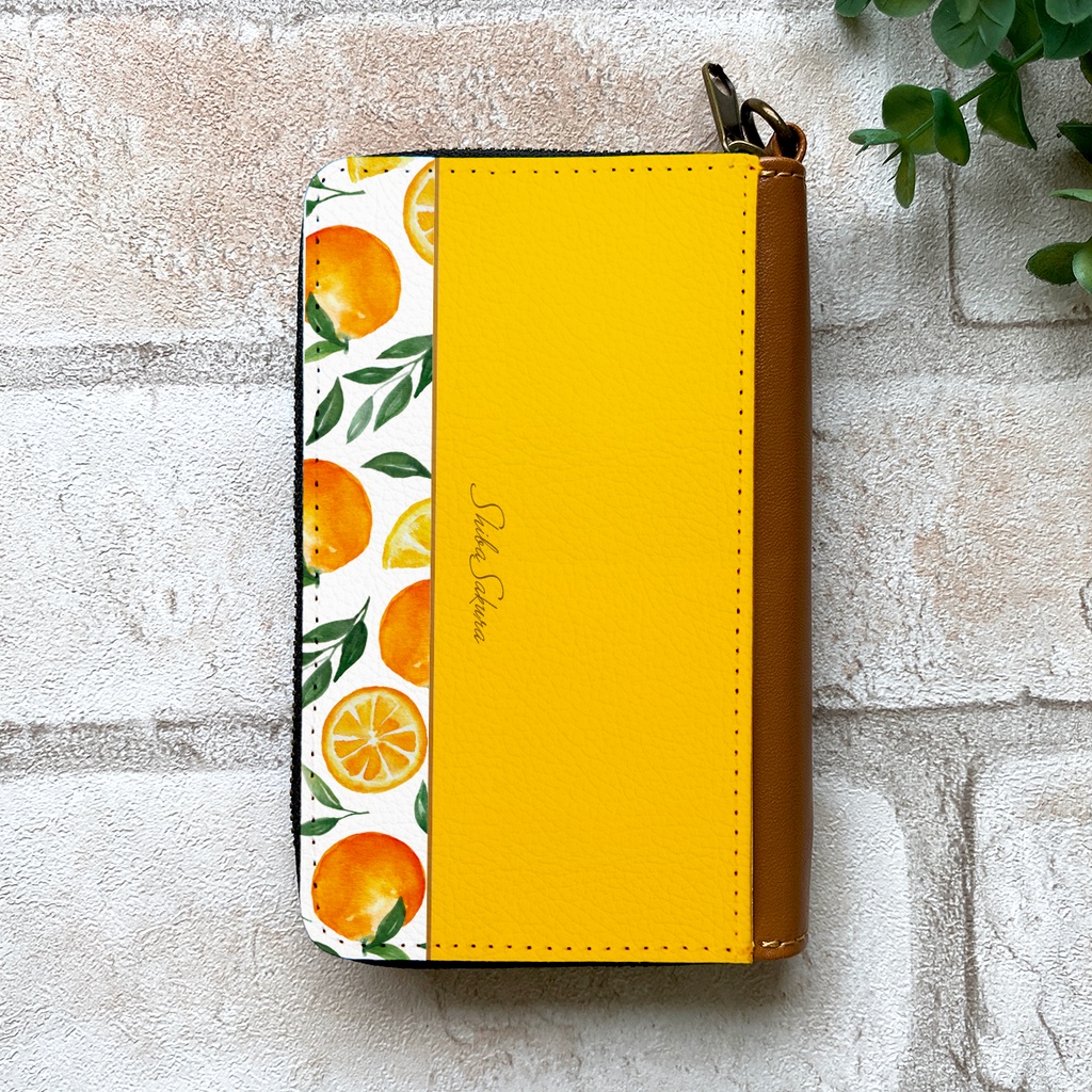 ネーブルオレンジのコインケース オレンジ みかん 財布 名入れ プチギフト 記念日 コインケース