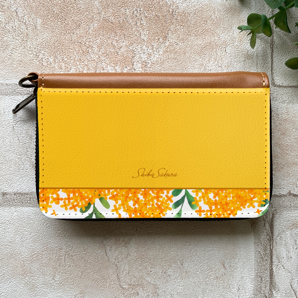 キンモクセイのコインケース(黄金色) 金木犀 花 財布 名入れ プチギフト 記念日 コインケース
