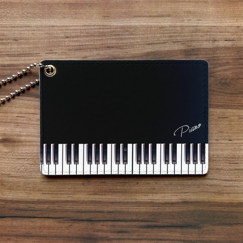 ピアノのパスケース 定期入れ メンズ カードケース 音楽 ピアノ