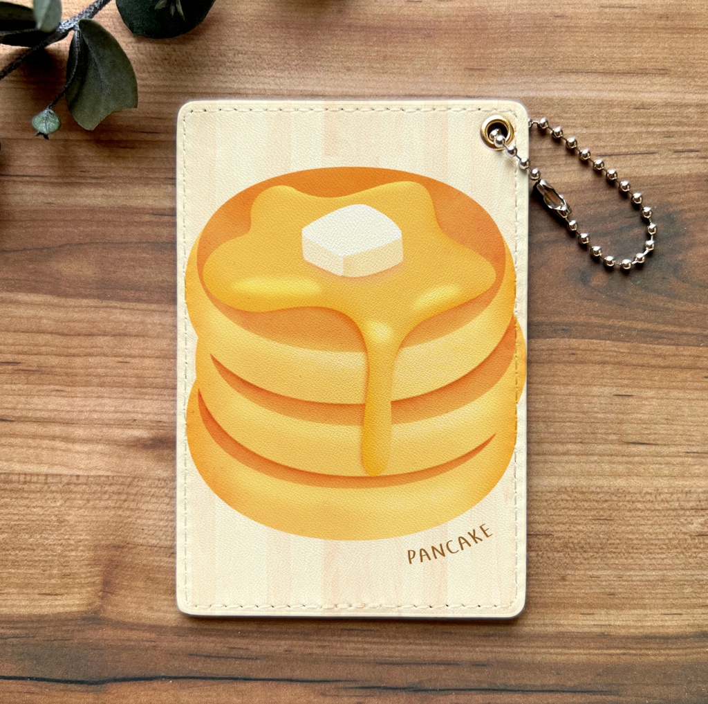 ふわふわホットケーキのパスケース プチギフト 喫茶店 パンケーキ ホットケーキ 定期入れ カードケース