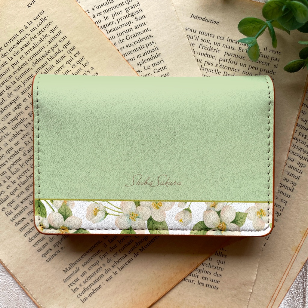 ジャスミンの名刺ケース 花 ジャスミン カードケース 名刺入れ 名入れ ギフト