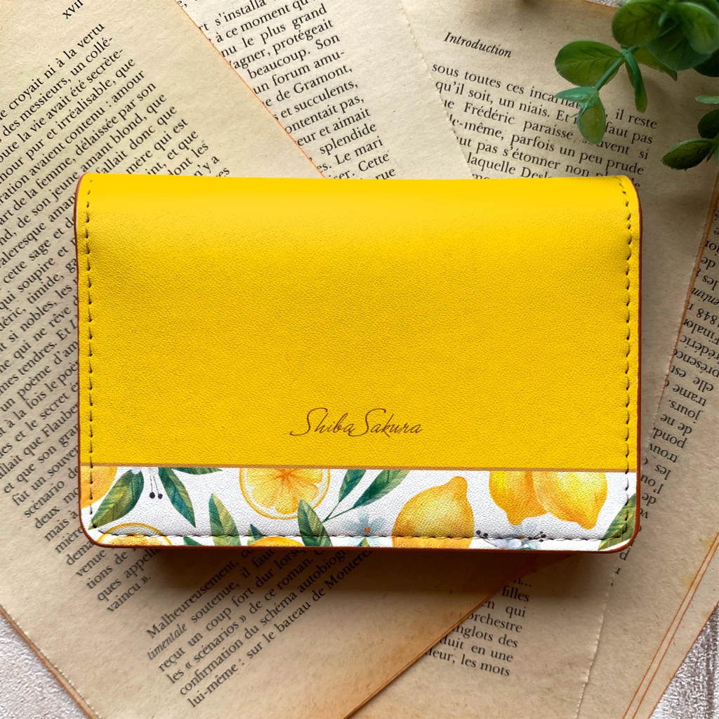 マイヤーレモンの名刺ケース 花 レモン フルーツ カードケース 名刺入れ