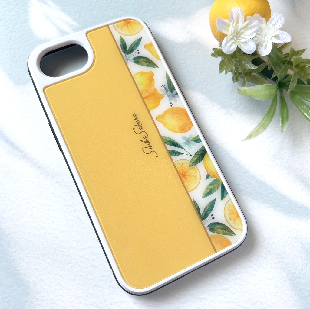 夏色レモンのスマホケース 強化ガラス SE3 iphone15 iphone14 iPhone17e Air iphone13 レモン スマホケース iphone16 iPhone16e