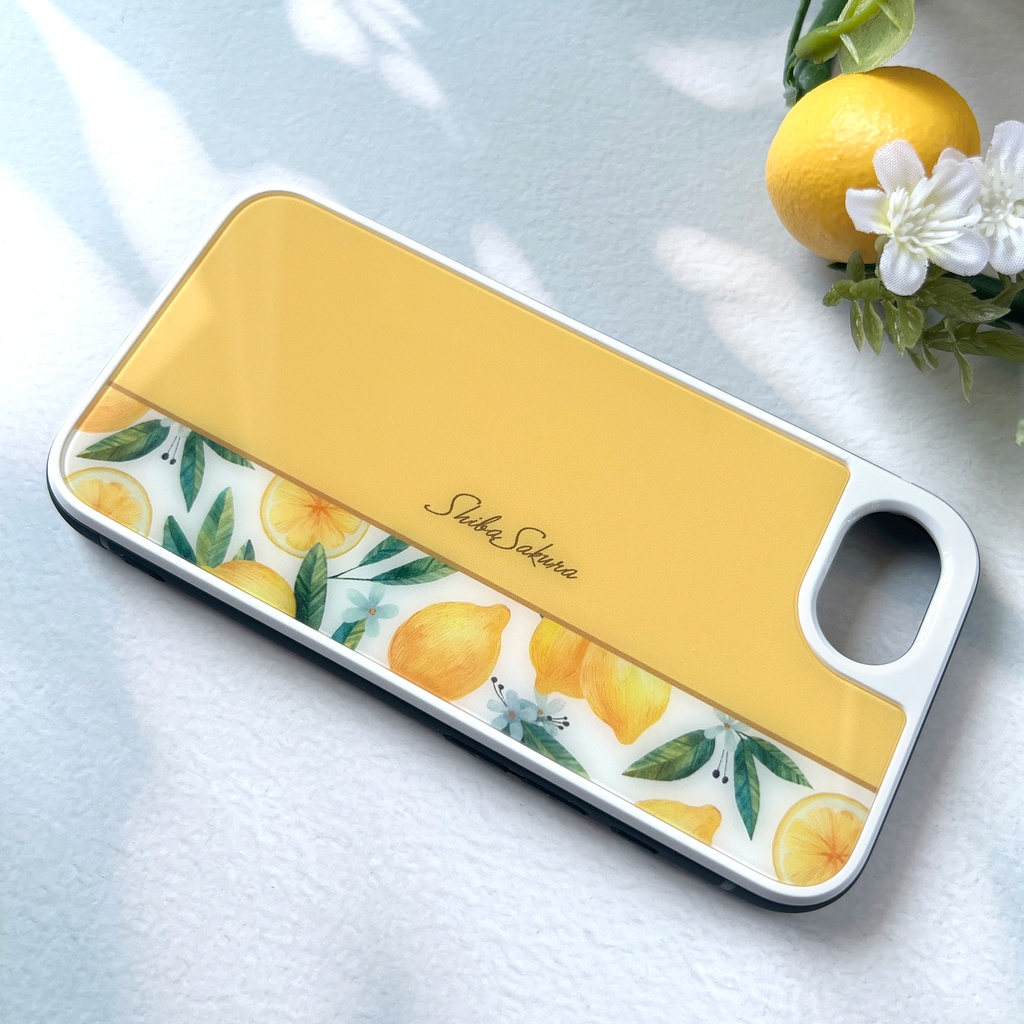 夏色レモンのスマホケース 強化ガラス SE3 iphone15 iphone14 iPhone17e Air iphone13 レモン スマホケース iphone16 iPhone16e