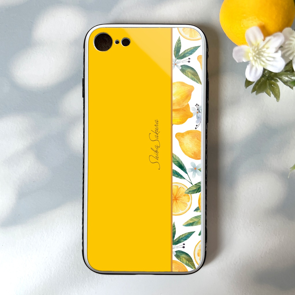 マイヤーレモンのスマホケース　 強化ガラス SE3 iphone15 iphone14 iPhone17e Air iphone13 レモン スマホケース iphone16 iPhone16e