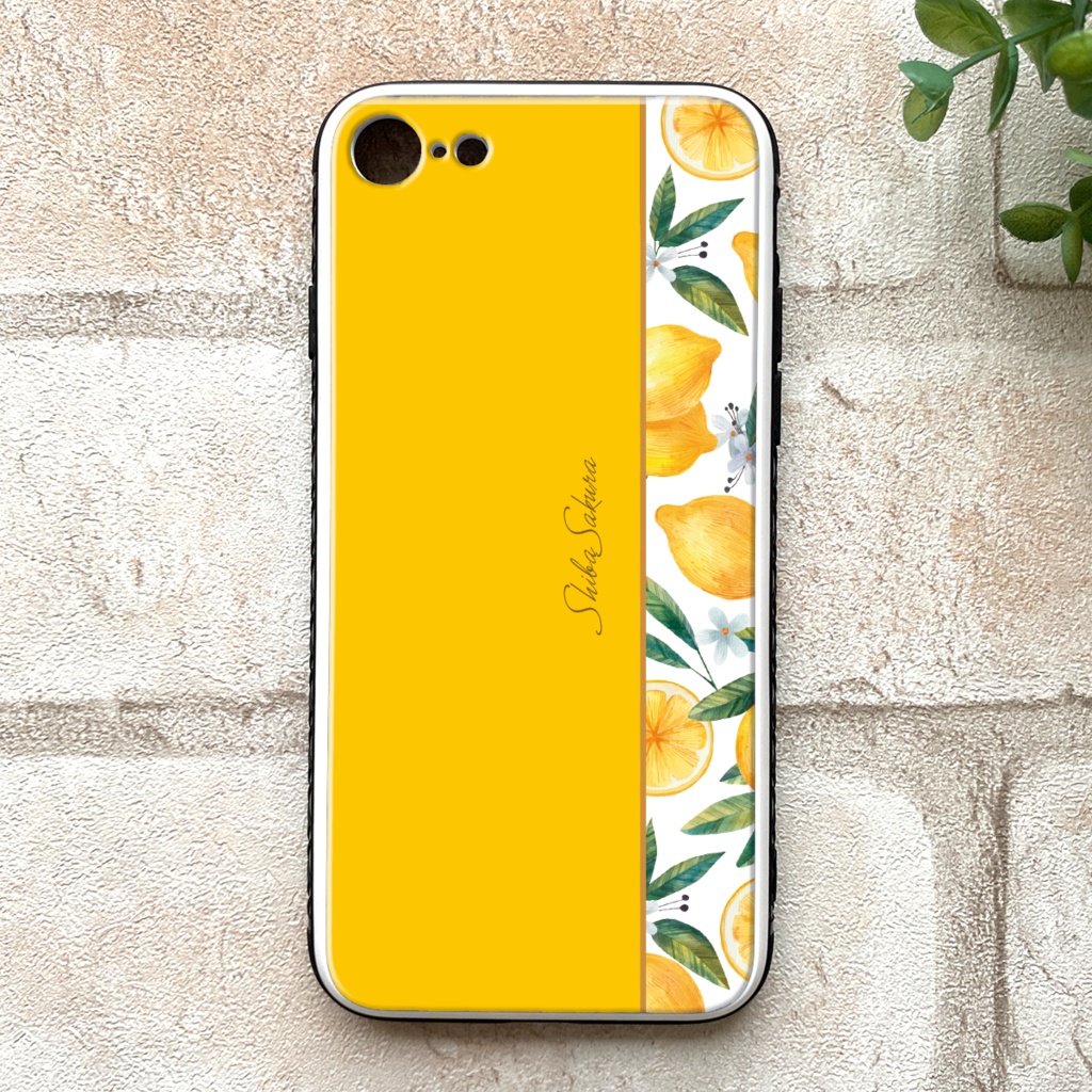 マイヤーレモンのスマホケース 強化ガラス SE3 iphone15 iphone14 レモン スマホケース iphone16