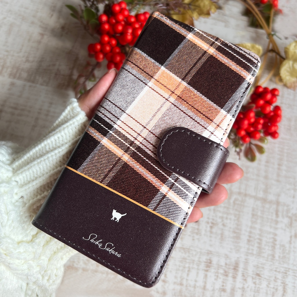 猫とふんわりモカムースの手帳型スマホケース 猫 カバー iPhone17 air iphone16e iphone15 全機種対応