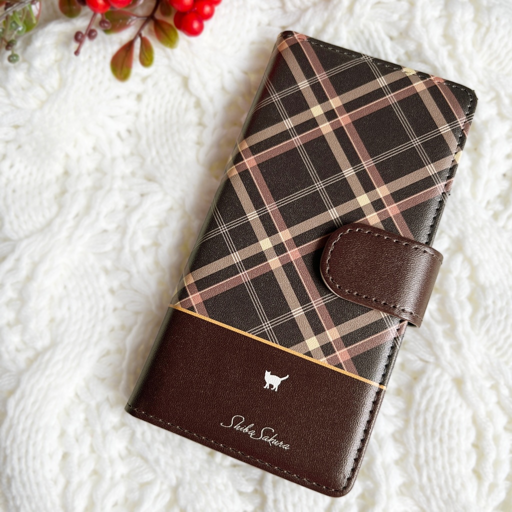 猫とほっこりモカムースの手帳型スマホケース 猫 カバー iPhone17 air iphone16e iphone15 全機種対応