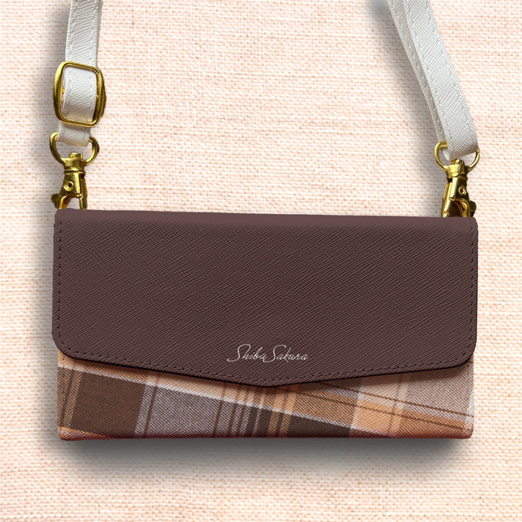 ふんわりモカムースの三つ折り手帳型スマホケース 全機種対応 スマホケース iphone Android