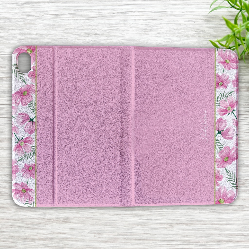コスモスのipadケース(薄桃) カバー 秋桜 ipadケース タブレットケース
