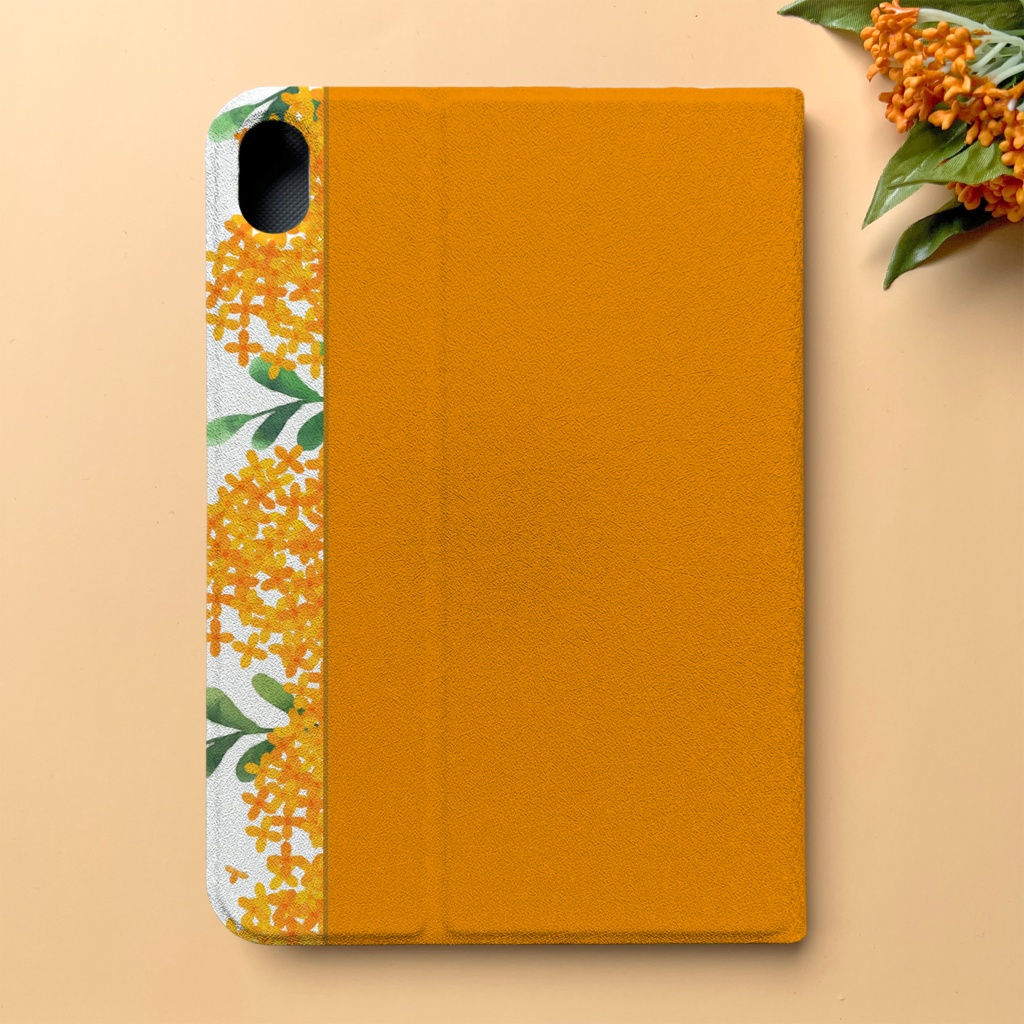 キンモクセイのiPadケース (濃橙) カバー 名入れ キンモクセイ iPadケース