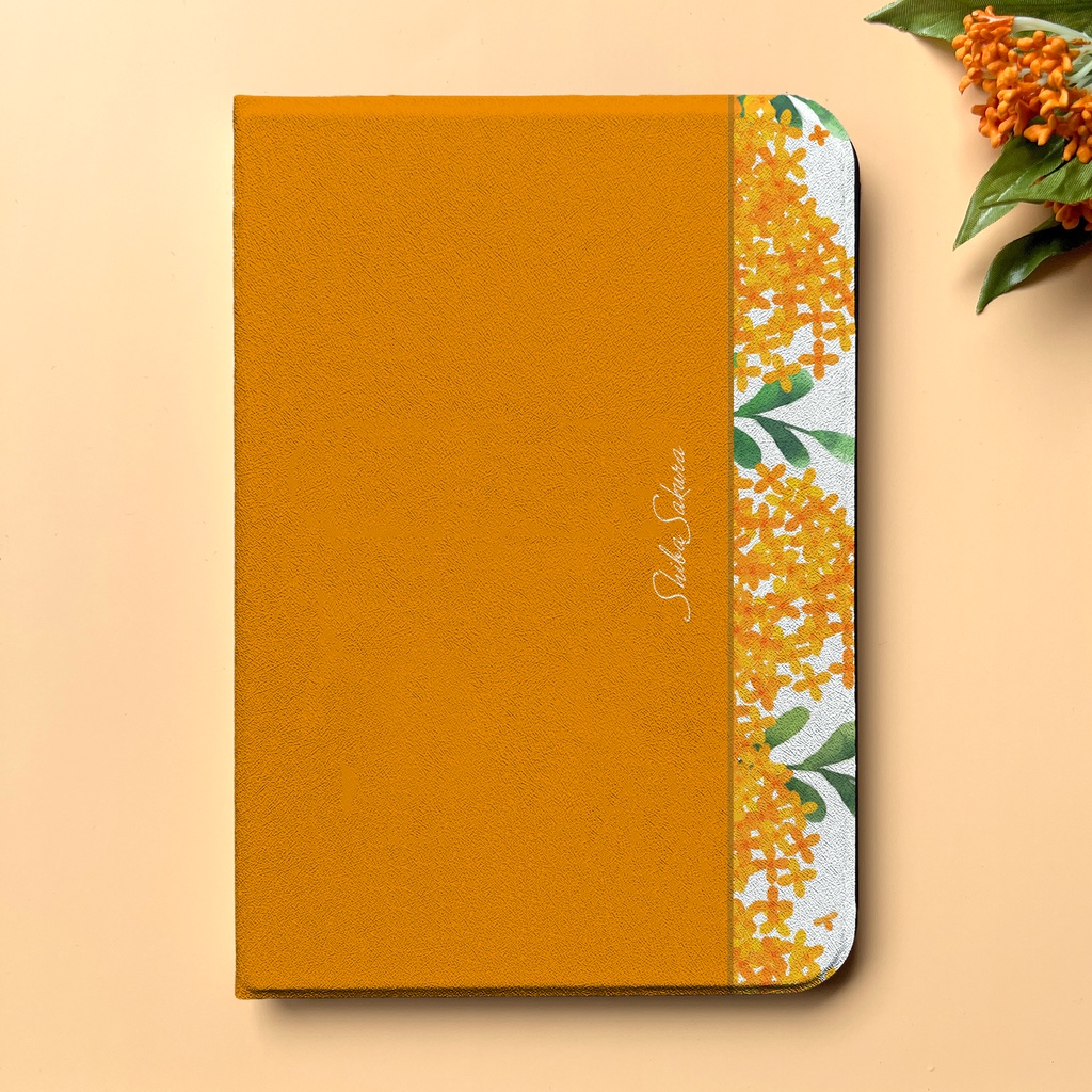 キンモクセイのiPadケース (濃橙) カバー 名入れ キンモクセイ iPadケース