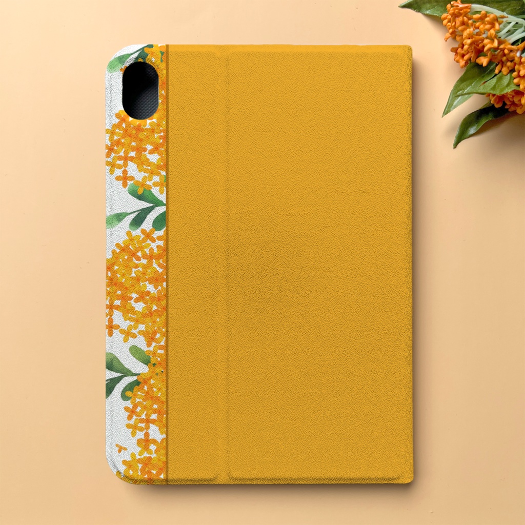 キンモクセイのiPadケース (薄橙) カバー 名入れ キンモクセイ iPadケース