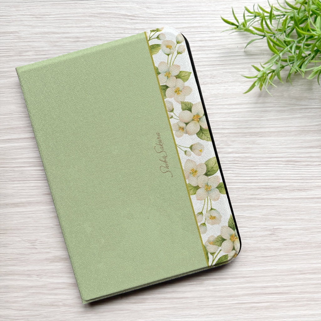 ジャスミンのipadケース　カバー 花 ジャスミン ipadケース タブレットケース