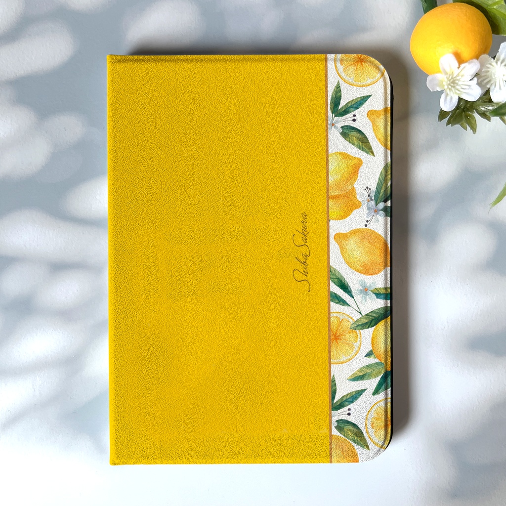 マイヤーレモンのipadケース カバー 花 フルーツ レモン ipadケース タブレットケース