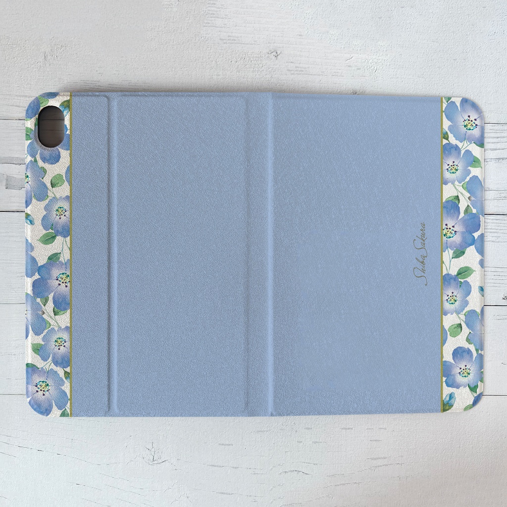 ネモフィラのiPadケース(ベビーブルー) 花 ipadケース カバー タブレットケース