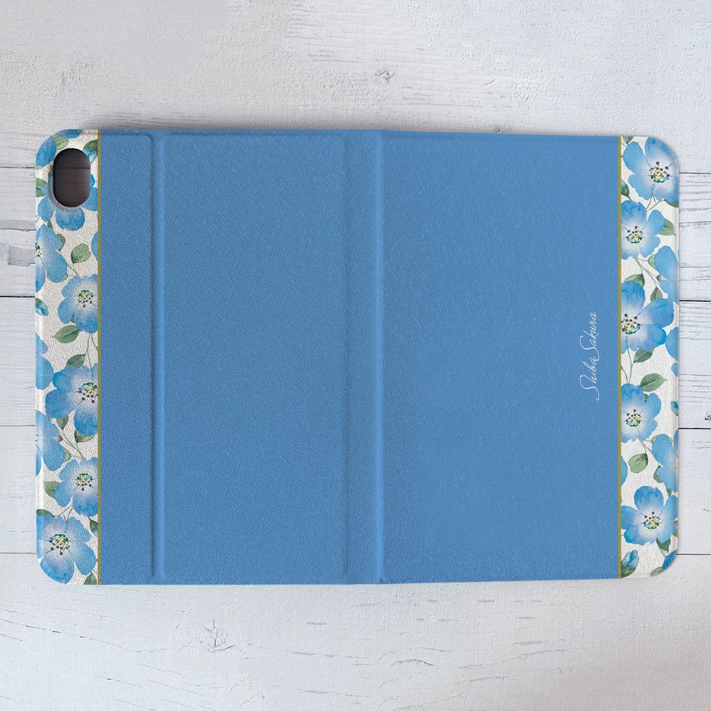 ネモフィラのiPadケース(スカイブルー) カバー 花 ipadケース タブレットケース