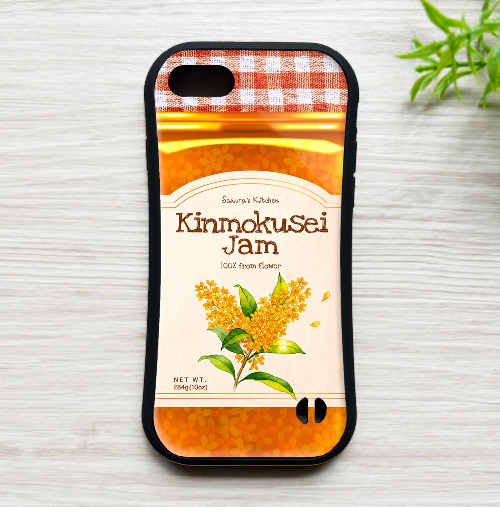 金木犀ジャムのグリップスマホケース オレンジ キンモクセイ カバー 花 秋 iphone16e iphone15 他