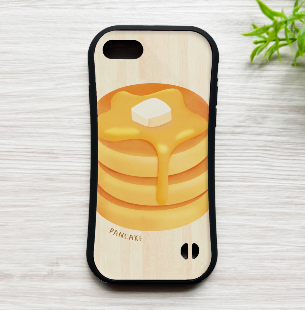 ふわふわホットケーキのグリップスマホケース パンケーキ カバー iphone16e iphone15 他