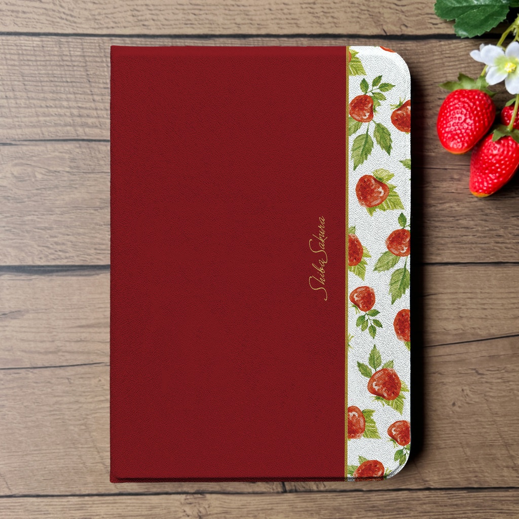 ワイルドストロベリーのiPadケース(レッド) いちご ipadケース タブレットケース カバー
