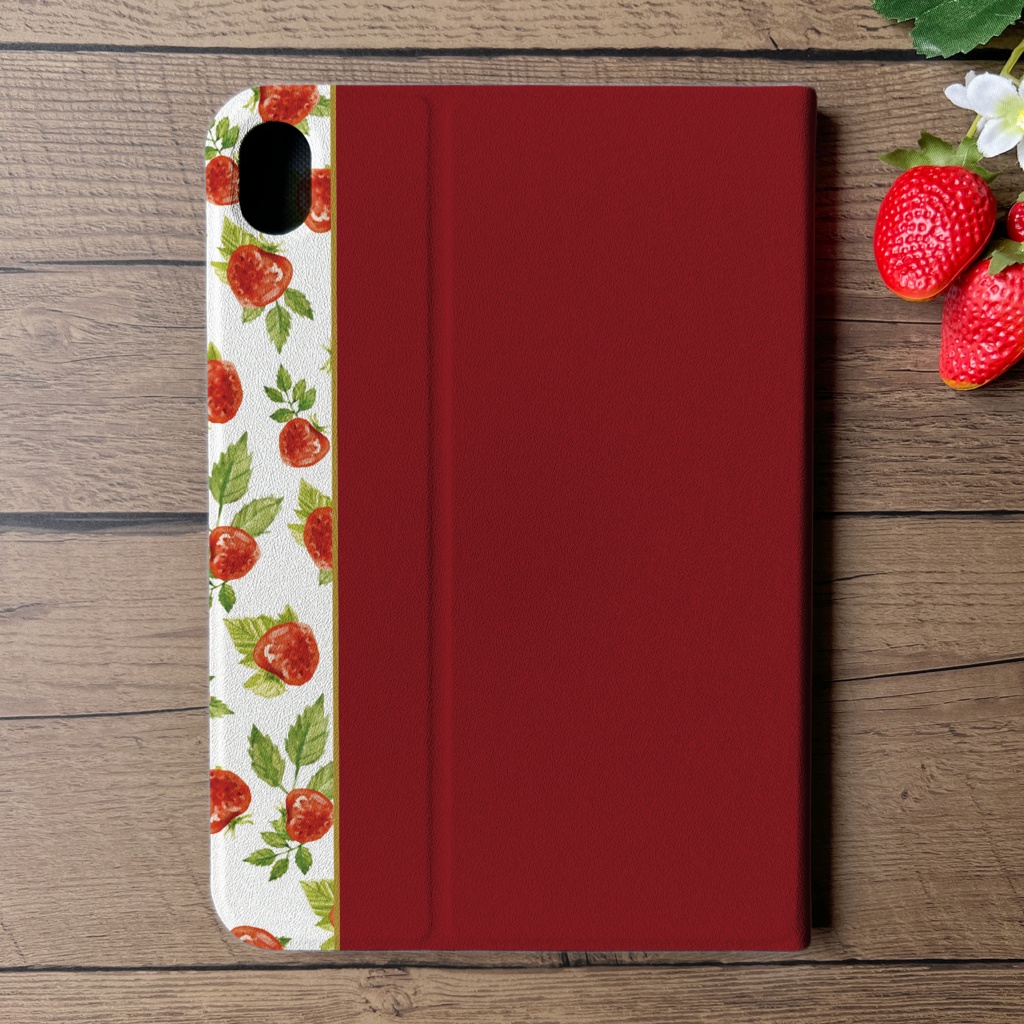 ワイルドストロベリーのiPadケース(レッド) いちご ipadケース タブレットケース カバー
