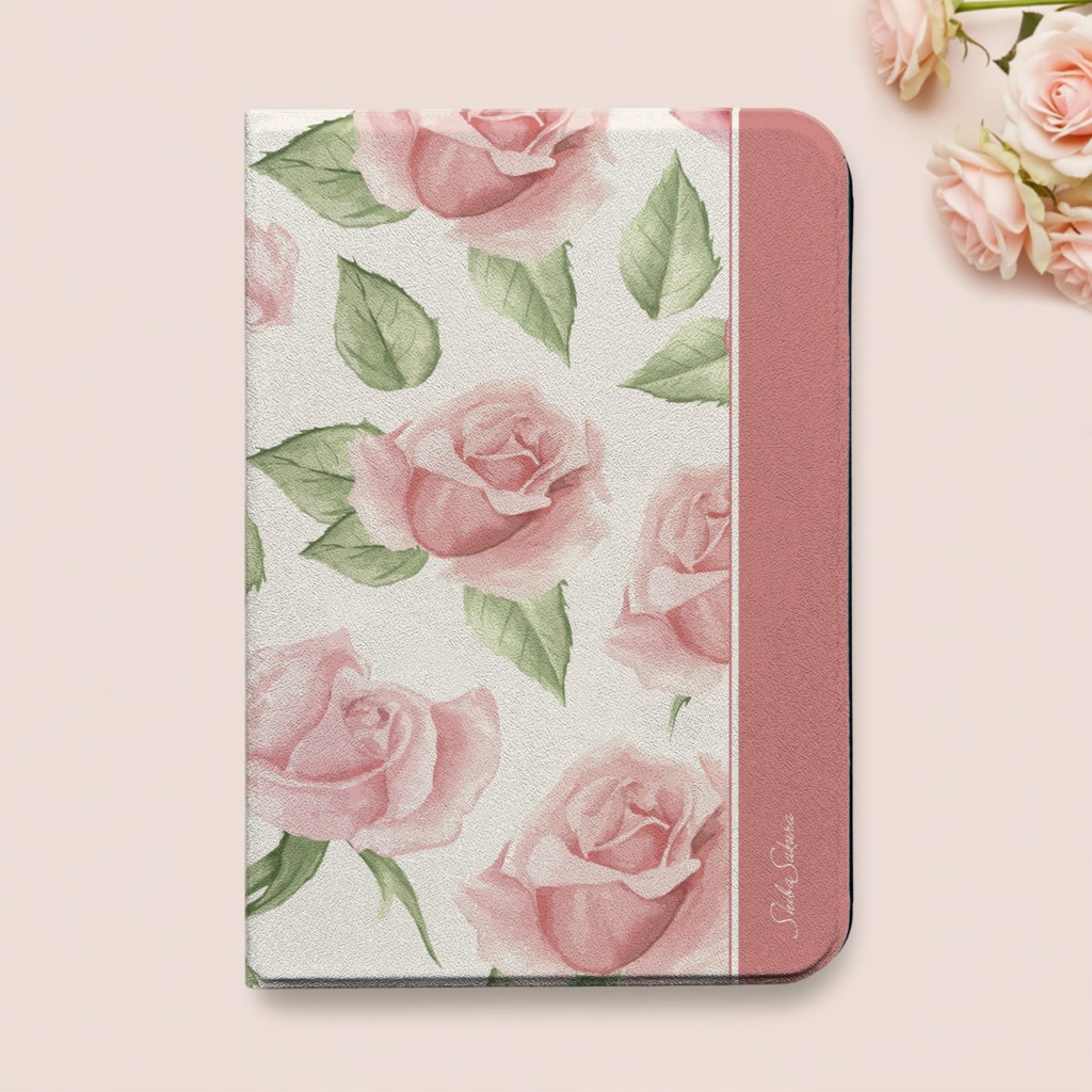 ピンクローズのiPadケース バラ 花 ipadケース タブレットケース カバー
