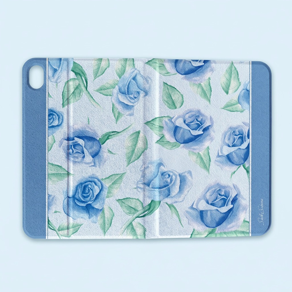 ブルーローズのiPadケース バラ 花 ipadケース タブレットケース カバー