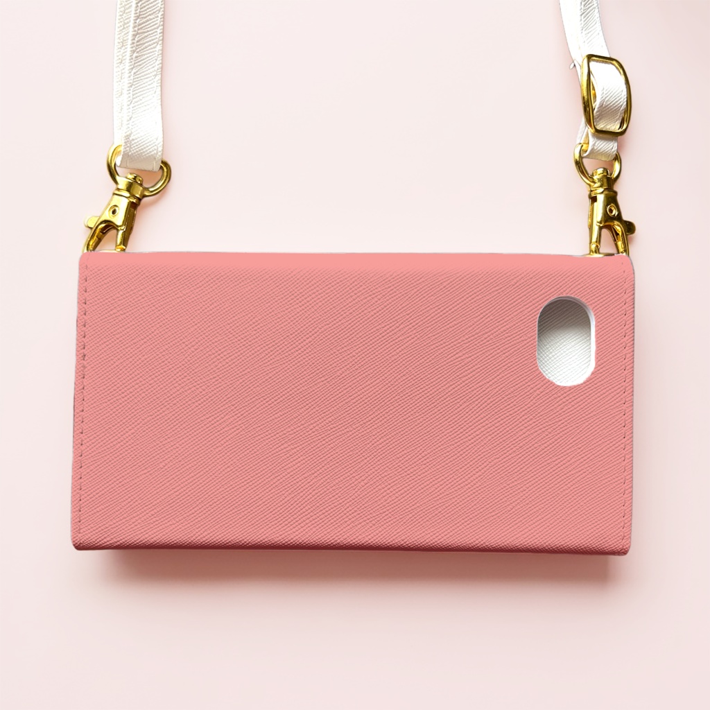 ピンクローズの三つ折り手帳型スマホケース 全機種対応 スマホケース iphone Android バラ