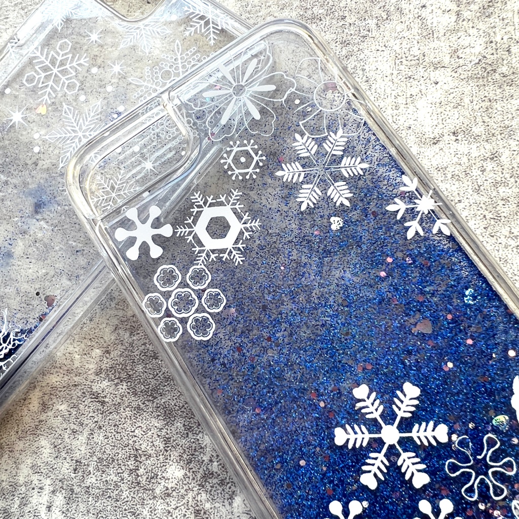 雪輪文様のグリッターケース iphone16e iPhone17 air 雪 冬 宇宙 スマホケース カバー