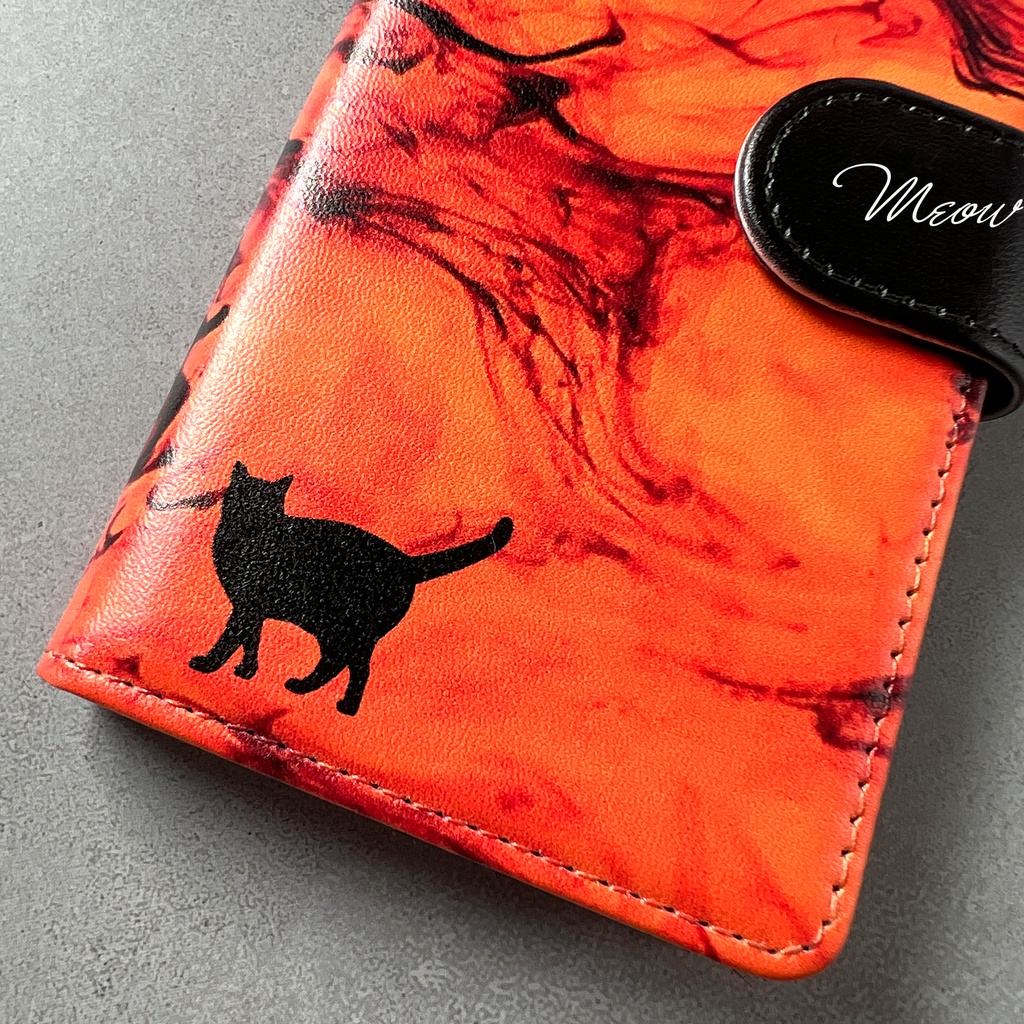 べっ甲と猫の手帳型スマホケース 全機種対応 手帳型 スマホケース iPhone17 Air iphone15 iphone16e iphone14 猫 黒猫