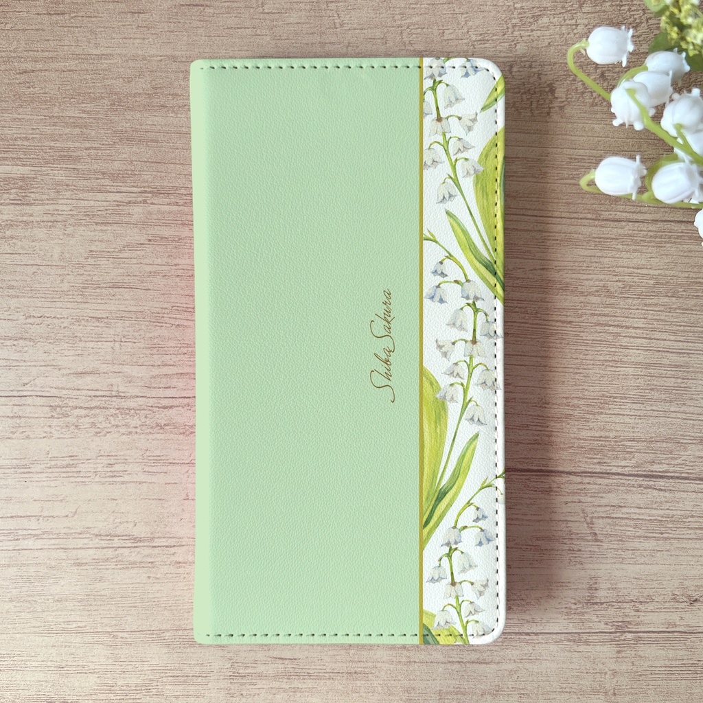 スズランの手帳型スマホケース iphone15 iphone17 iPhone16e 全機種対応 花 カバー