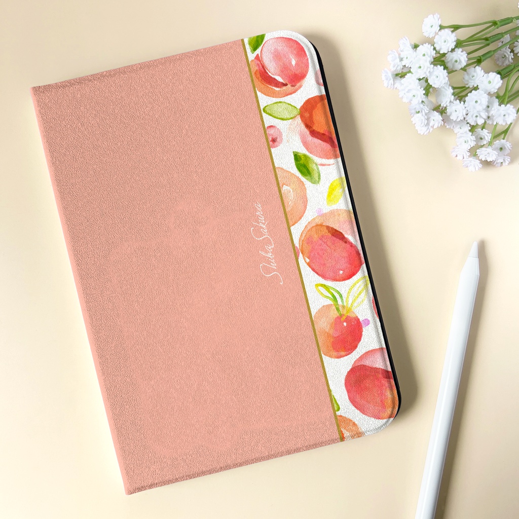 フレッシュピーチのipadケース(ピーチミルク) 桃 ipadケース タブレットケース