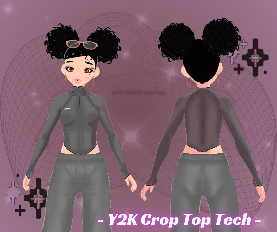Vroid Y2K Crop Top Tech