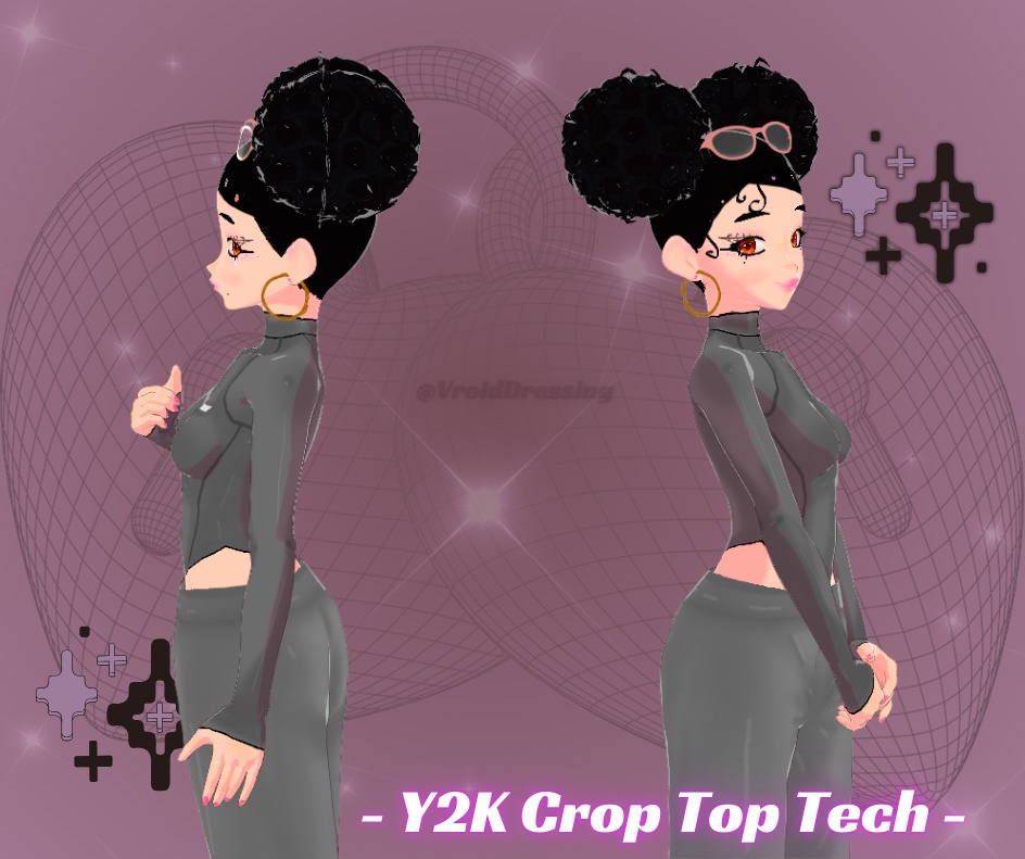 Vroid Y2K Crop Top Tech